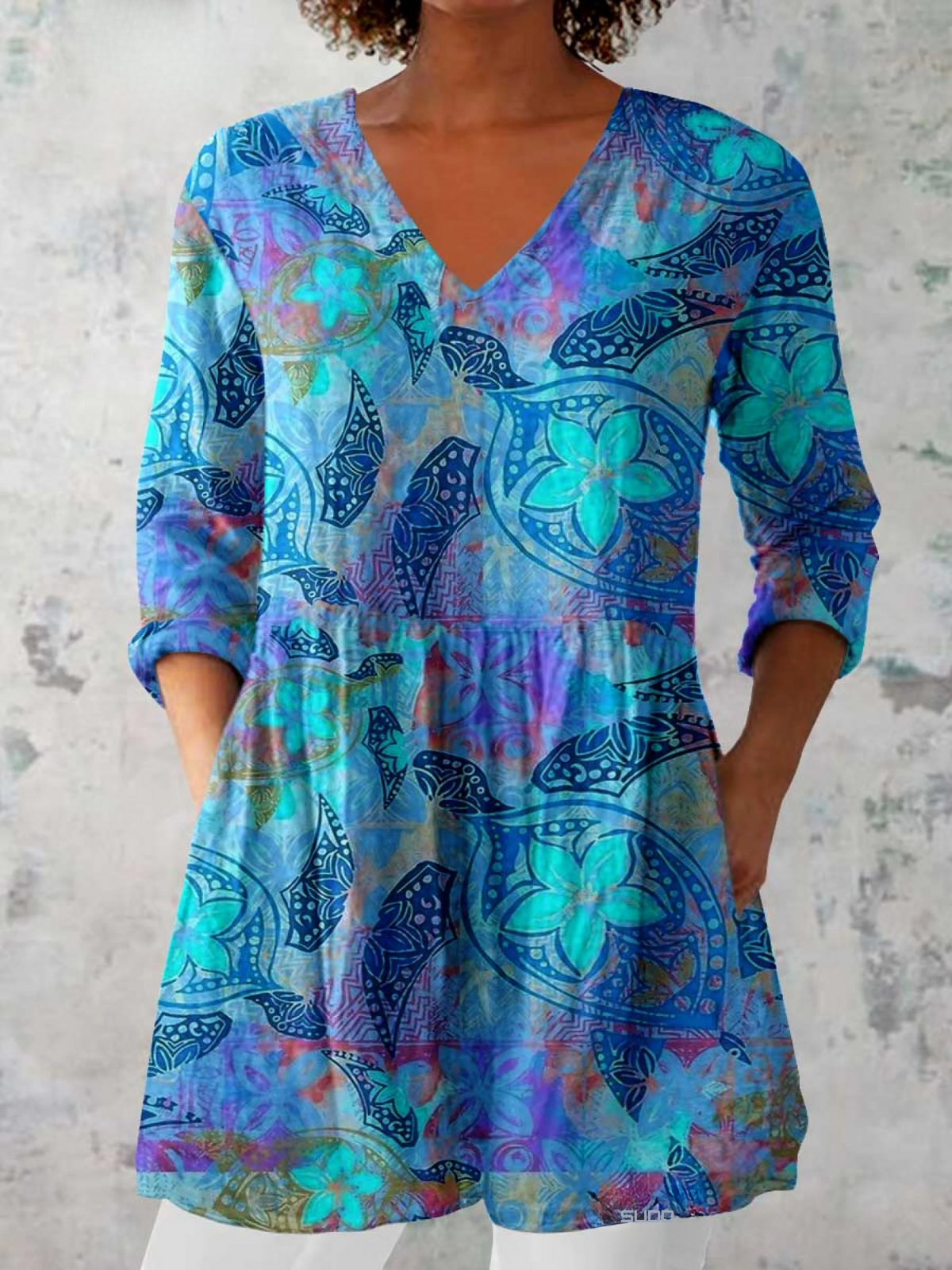 Riley | Blusa Larga con Estampado Expressivo para Mujer