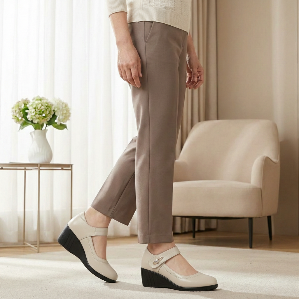 Zapatos de tacón medio para mujer, cómodos y elegantes, diseño ergonómico para uso diario