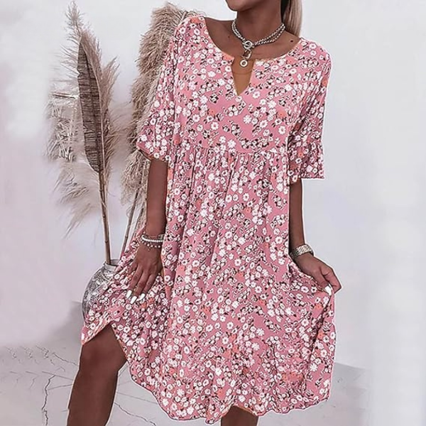 Vestido estilizado para mujer, versátil y confortable para trabajo o celebración