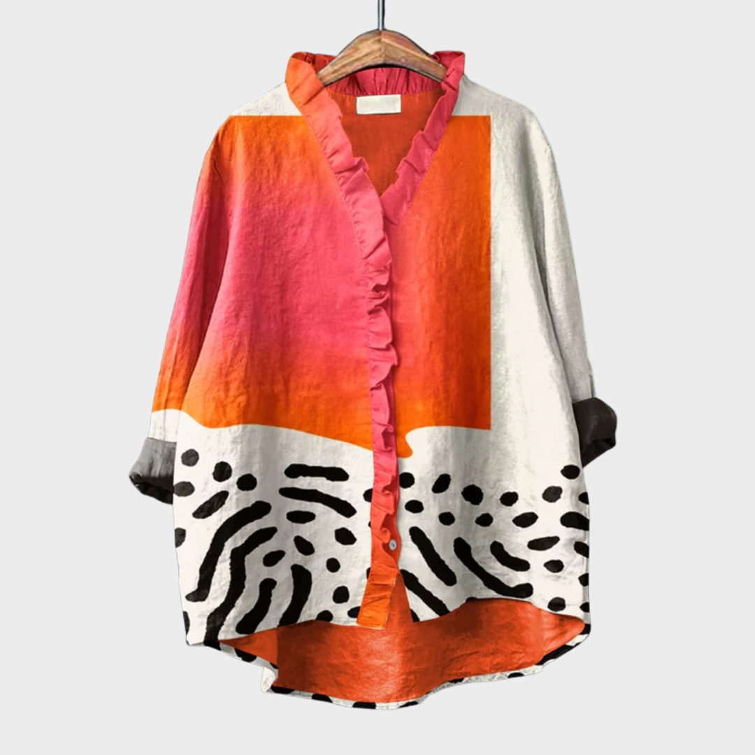 Blusa de lino para mujer con diseño ligero, elegante y cómodo