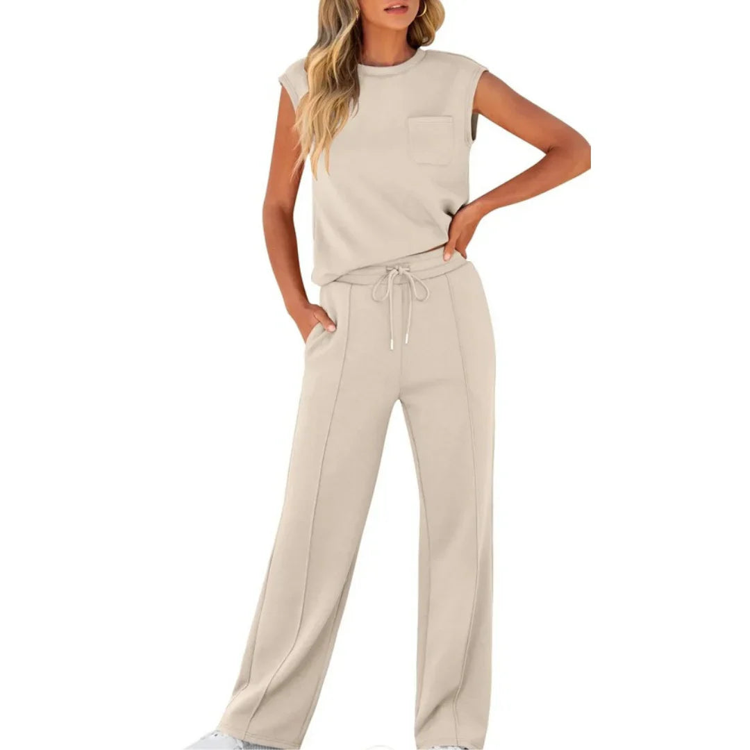 Conjunto de dos piezas de lino para mujer - fresco y elegante