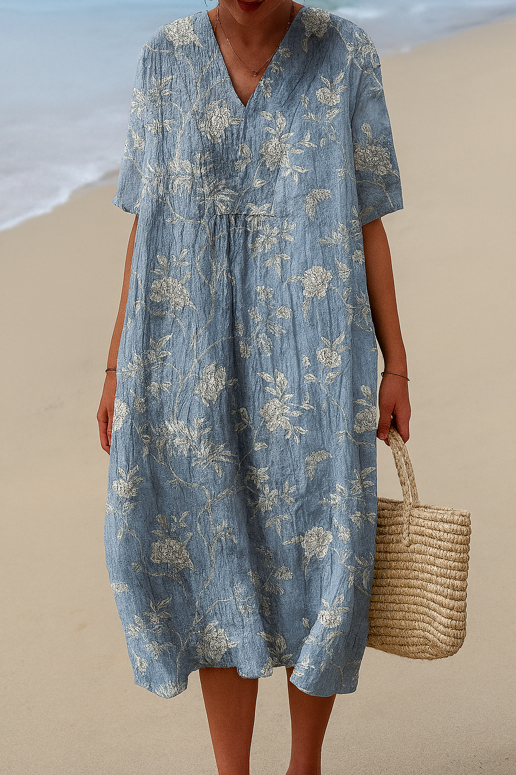 Vestido maxi geométrico estilo atemporal para mujer, chic y ligero para primavera