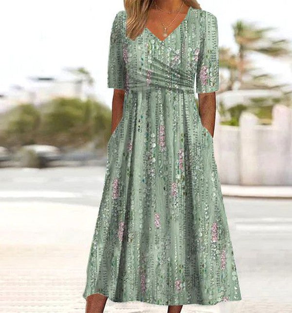 Vestido Veraniego Floral Elegante Para Mujer - Estilo Sofisticado