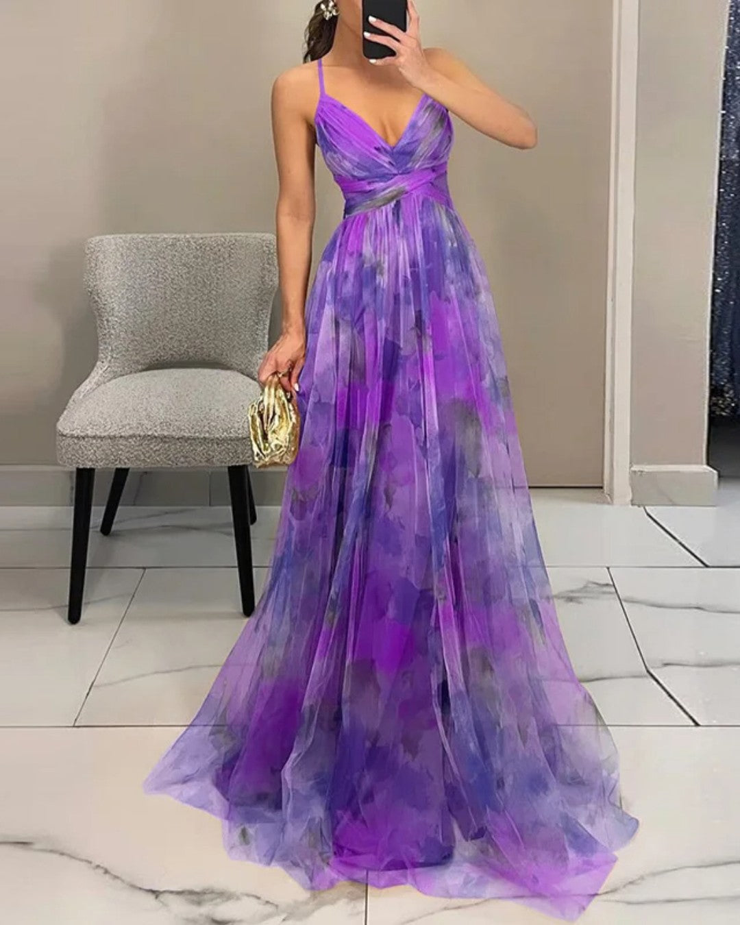 Vestido maxi floral de verano para mujer, ligero y elegante
