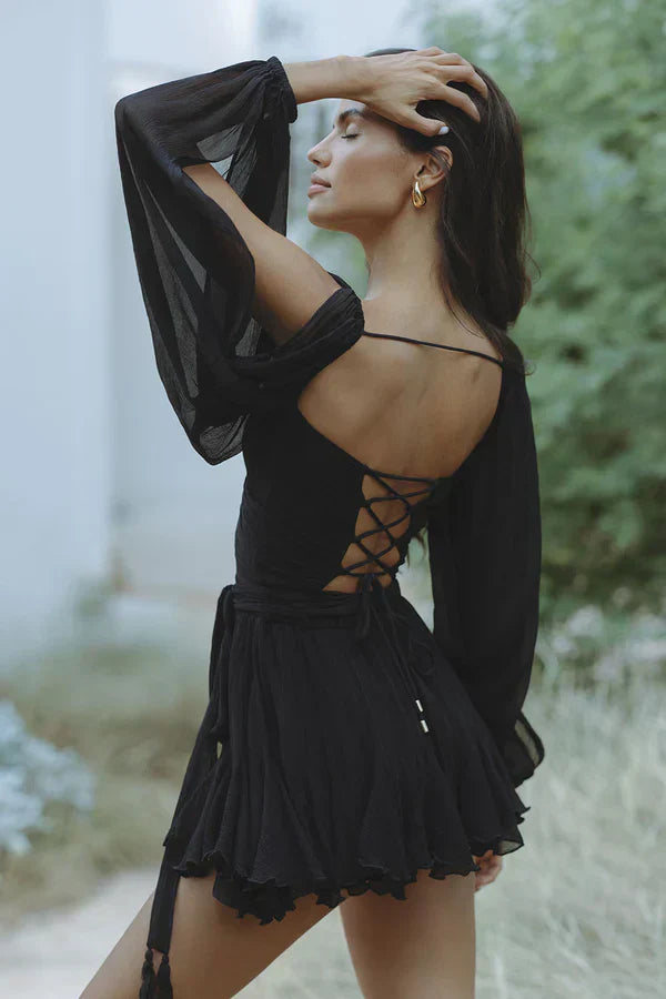Vestido corto femenino, moderno y cómodo para playa o uso diario