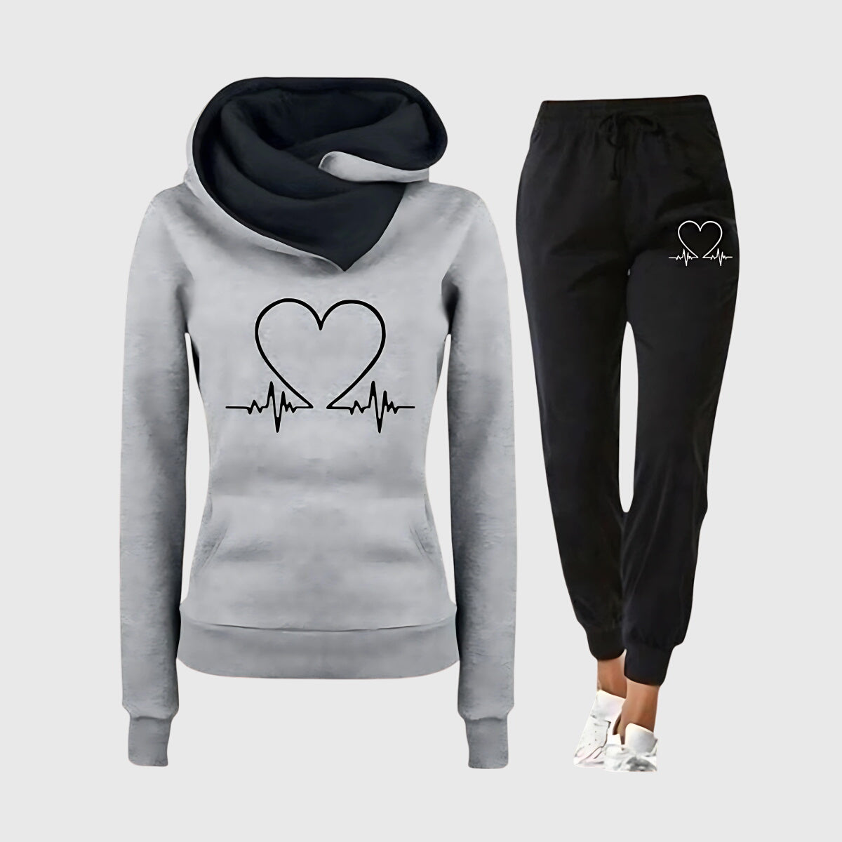 Bettina | Conjunto Deportivo Cómodo con Diseño de Corazón para Mujer