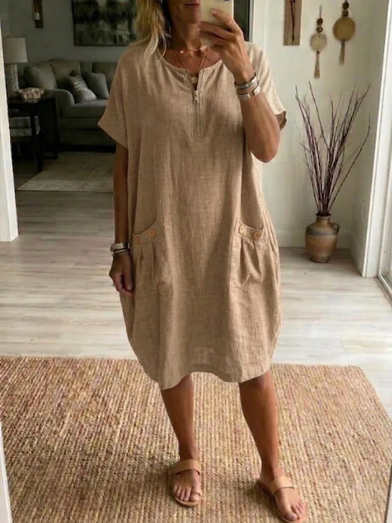 Vestido con cremallera para mujer - fresco y elegante
