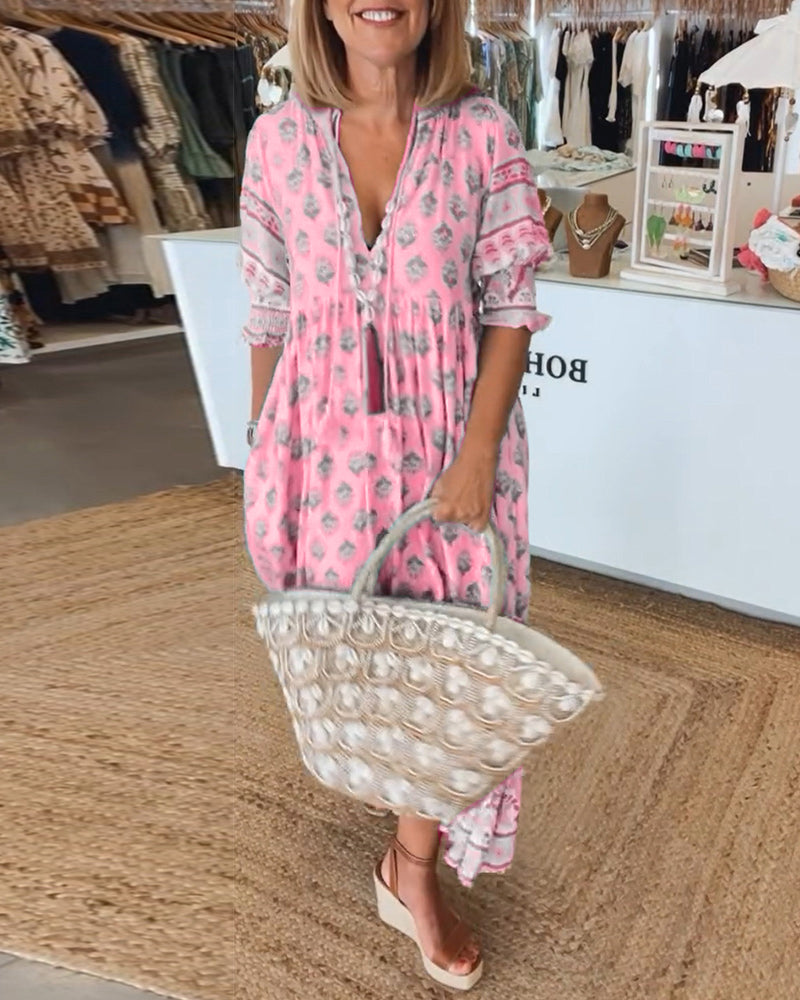 Vestido bohemio para mujer, ligero y versátil para verano o festival