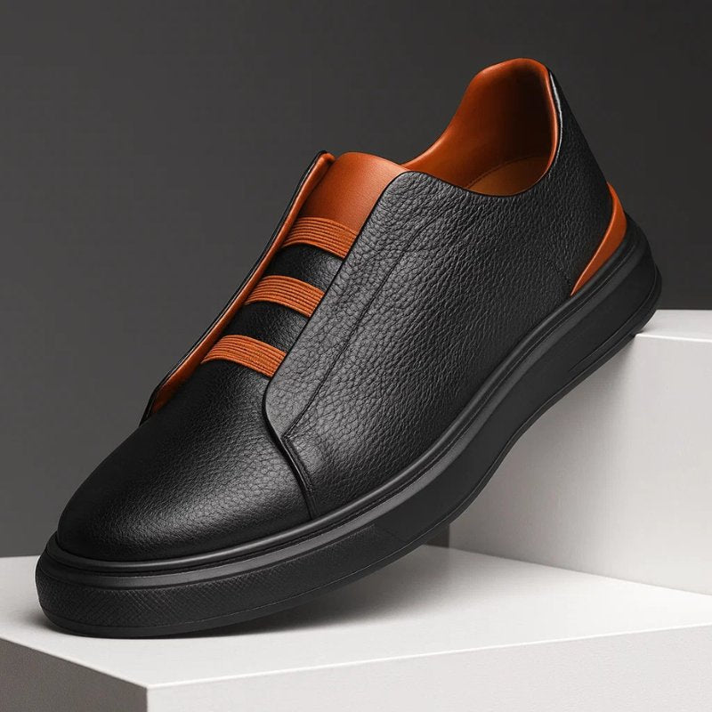 Zapatillas Sin Cordones de Cuero con Correa Elástica | Estilo Comfort