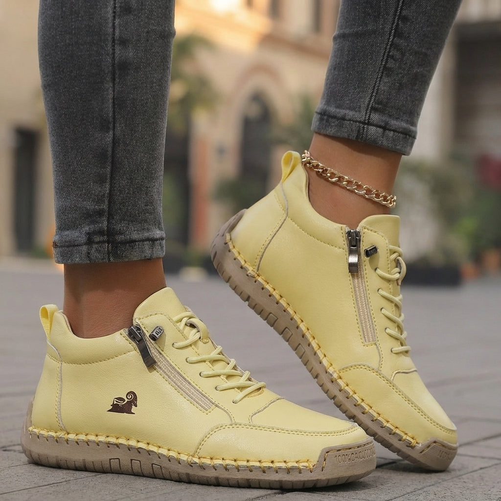 Zapatillas ortopédicas femeninas con cremallera, ligeras y cómodas