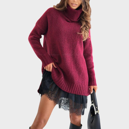 Aurora | Conjunto de Jersey y Vestido Elegante con Cuello Redondo