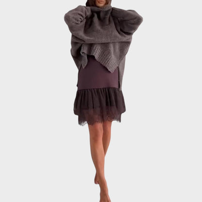Aurora | Conjunto de Jersey y Vestido Elegante con Cuello Redondo