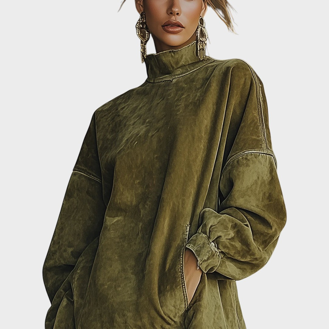 Sheri | Vestido de Ante con Flecos y Diseño Sofisticado para Mujer