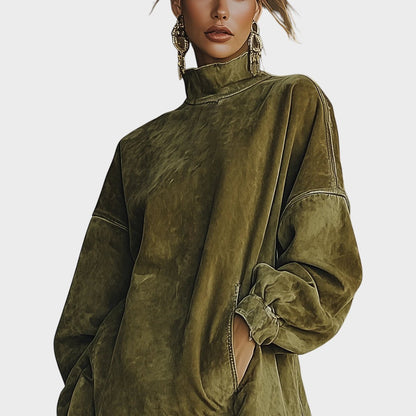 Sheri | Vestido de Ante con Flecos y Diseño Sofisticado para Mujer