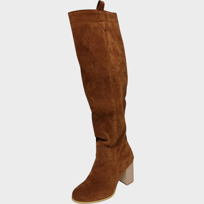 Diane | Botas de Cañón Alto de Ante con Tacón Elegante para Mujer