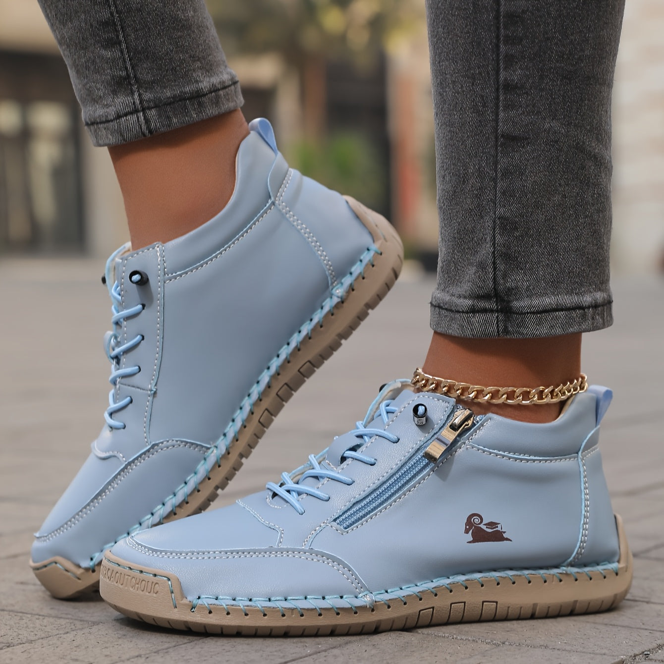 Zapatillas ortopédicas femeninas con cremallera, ligeras y cómodas