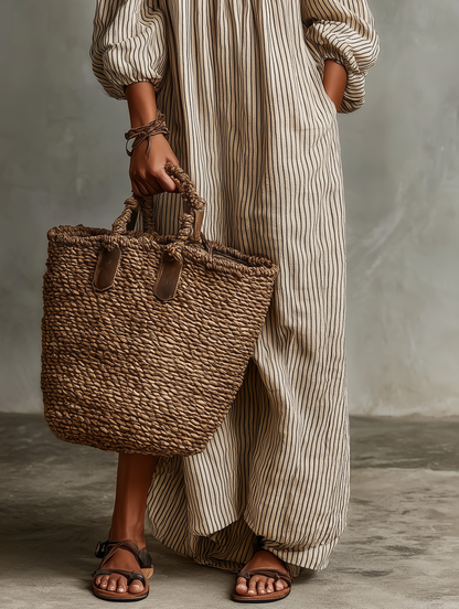 Vestido Largo Fluido con Hombros Descubiertos | Estilo Bohemio