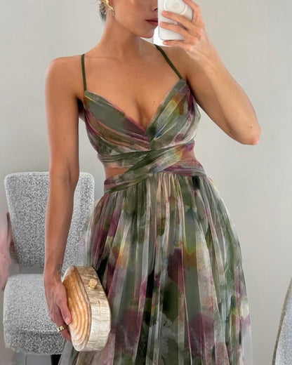 Vestido largo floral para mujer, fresco y femenino para verano