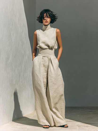 Conjunto de dos piezas para mujer, minimalista y versátil