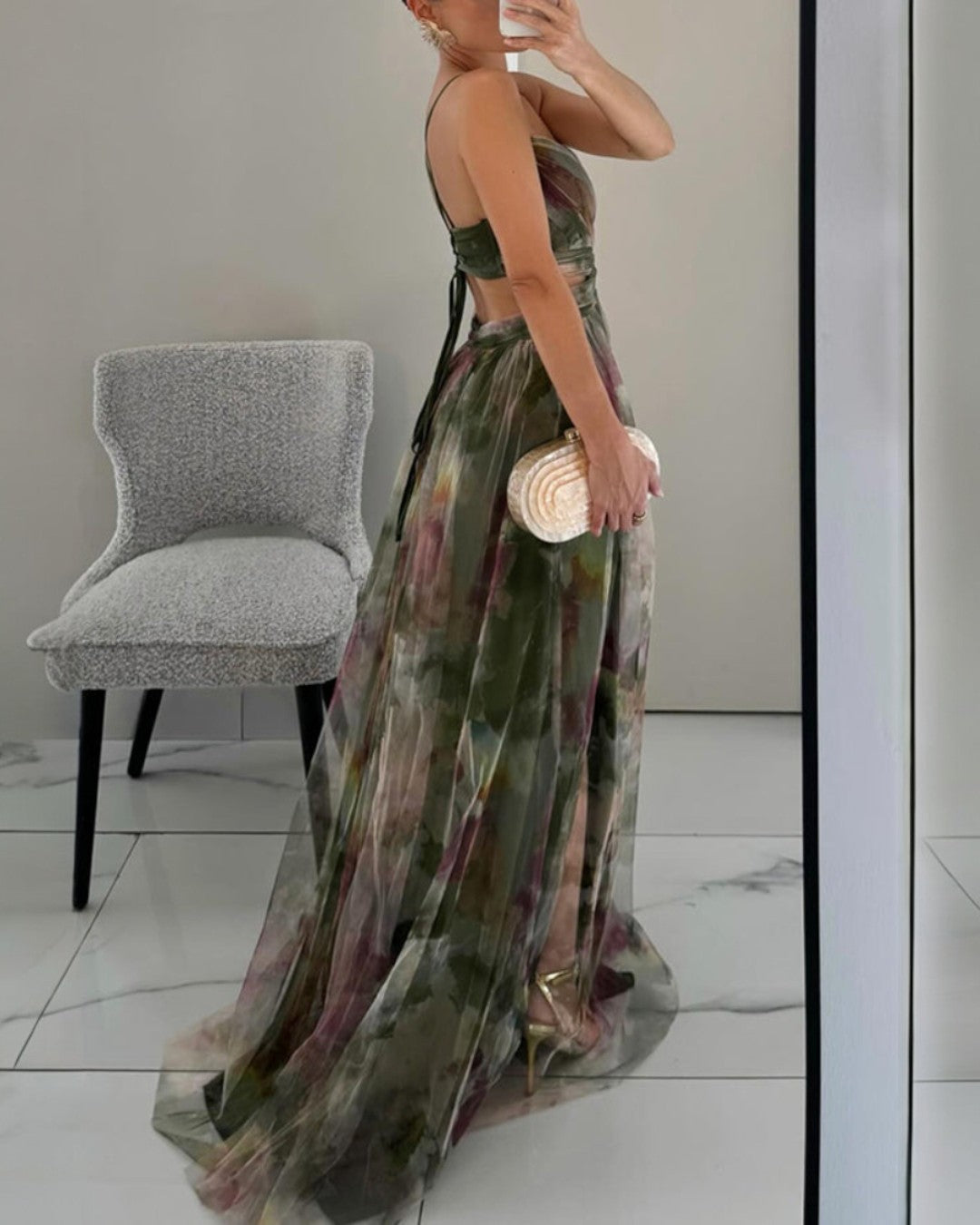 Vestido largo floral para mujer, fresco y femenino para verano