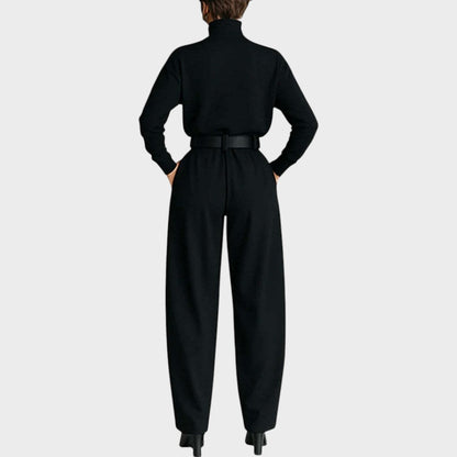 Dora | Mono de Punto de Cuello Alto con Pantalón Elegante para Mujer