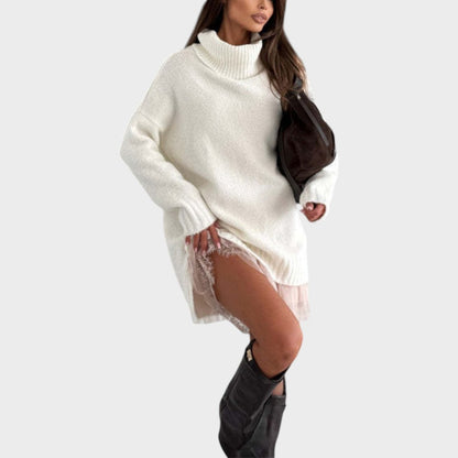 Aurora | Conjunto de Jersey y Vestido Elegante con Cuello Redondo