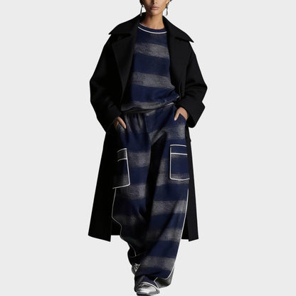 Valéria | Conjunto de Jersey con Estampado Degradado y Pantalón de Corte Amplio para Mujer