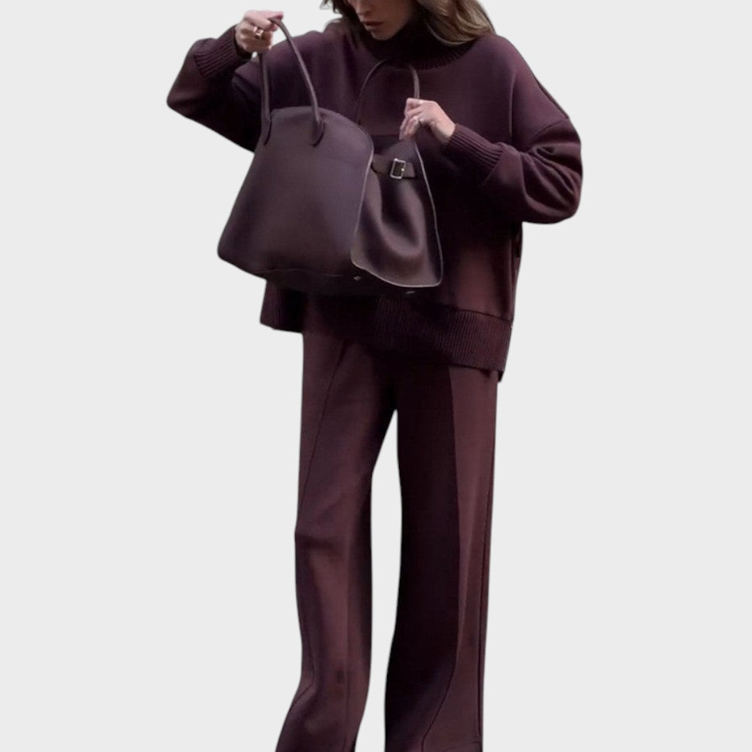 Nuo | Conjunto de Punto de Dos Piezas Cuello Redondo Casual