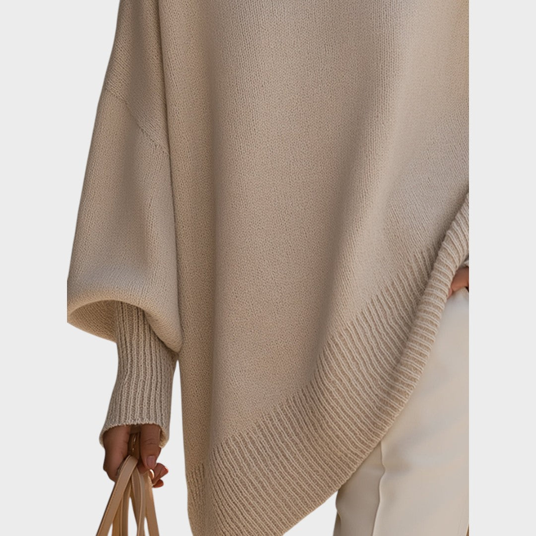 Soledade | Suéter de Punto Oversize con Mangas Abullonadas y Cuello Redondo para Mujer