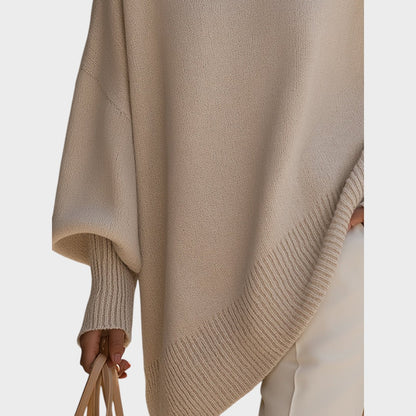 Soledade | Suéter de Punto Oversize con Mangas Abullonadas y Cuello Redondo para Mujer