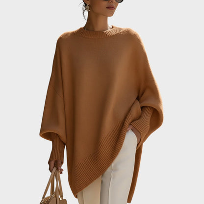 Soledade | Suéter de Punto Oversize con Mangas Abullonadas y Cuello Redondo para Mujer