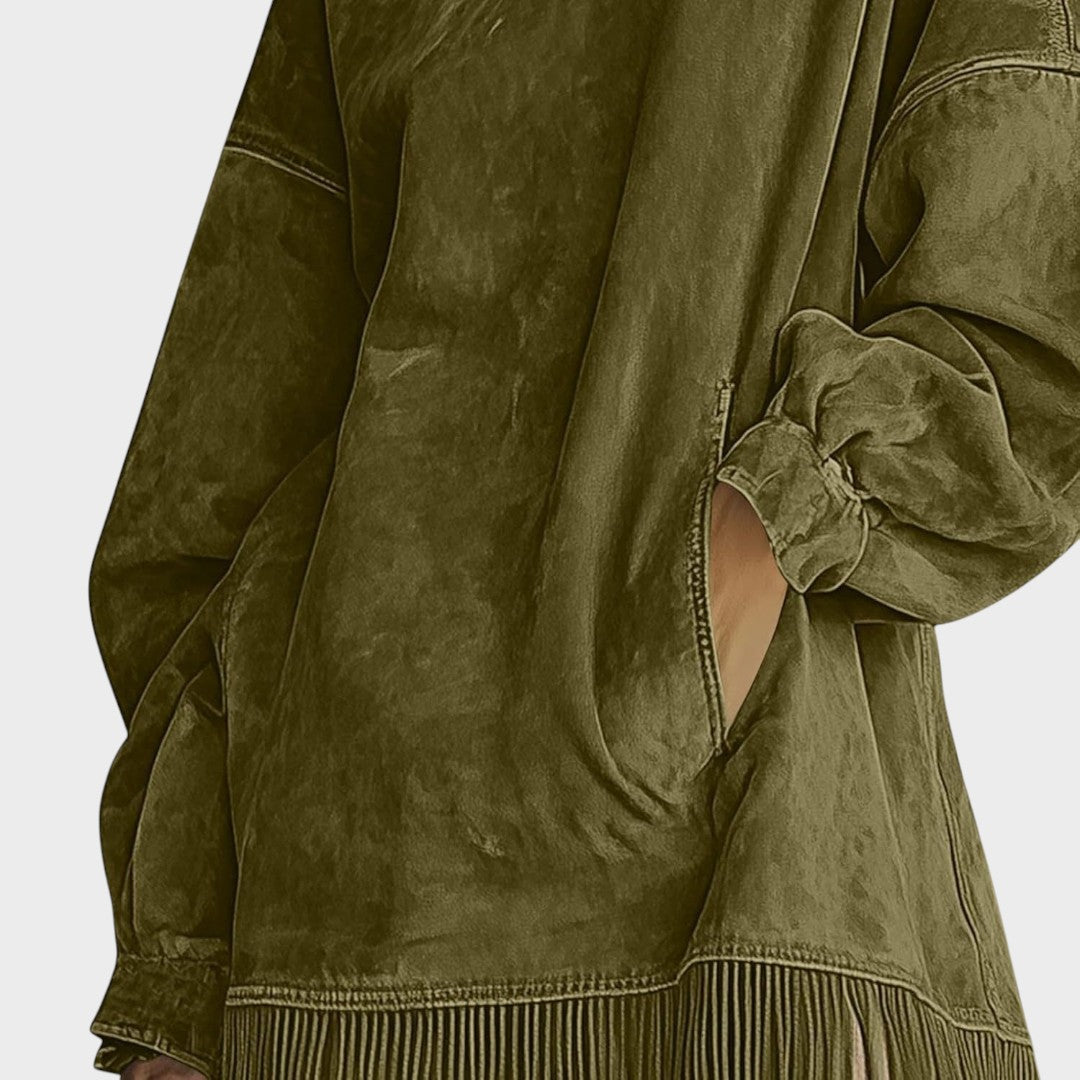 Sheri | Vestido de Ante con Flecos y Diseño Sofisticado para Mujer