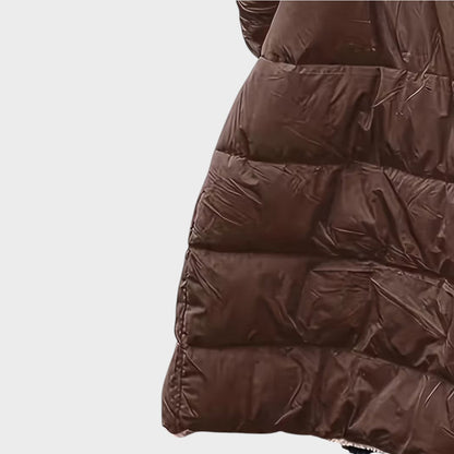 Camélia | Abrigo Largo Reversible con Bolsillos Lateral para Mujer