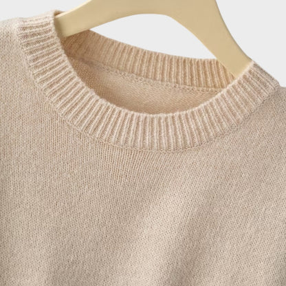 Soledade | Suéter de Punto Oversize con Mangas Abullonadas y Cuello Redondo para Mujer