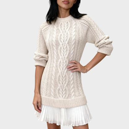 Gabriela | Vestido de Punto en Tejido con Cuello Redondo y Corte Sofisticado para Mujer