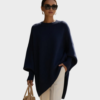 Soledade | Suéter de Punto Oversize con Mangas Abullonadas y Cuello Redondo para Mujer