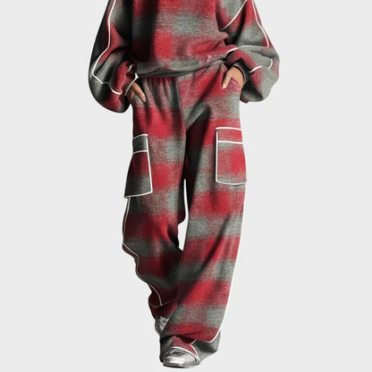 Valéria | Conjunto de Jersey con Estampado Degradado y Pantalón de Corte Amplio para Mujer