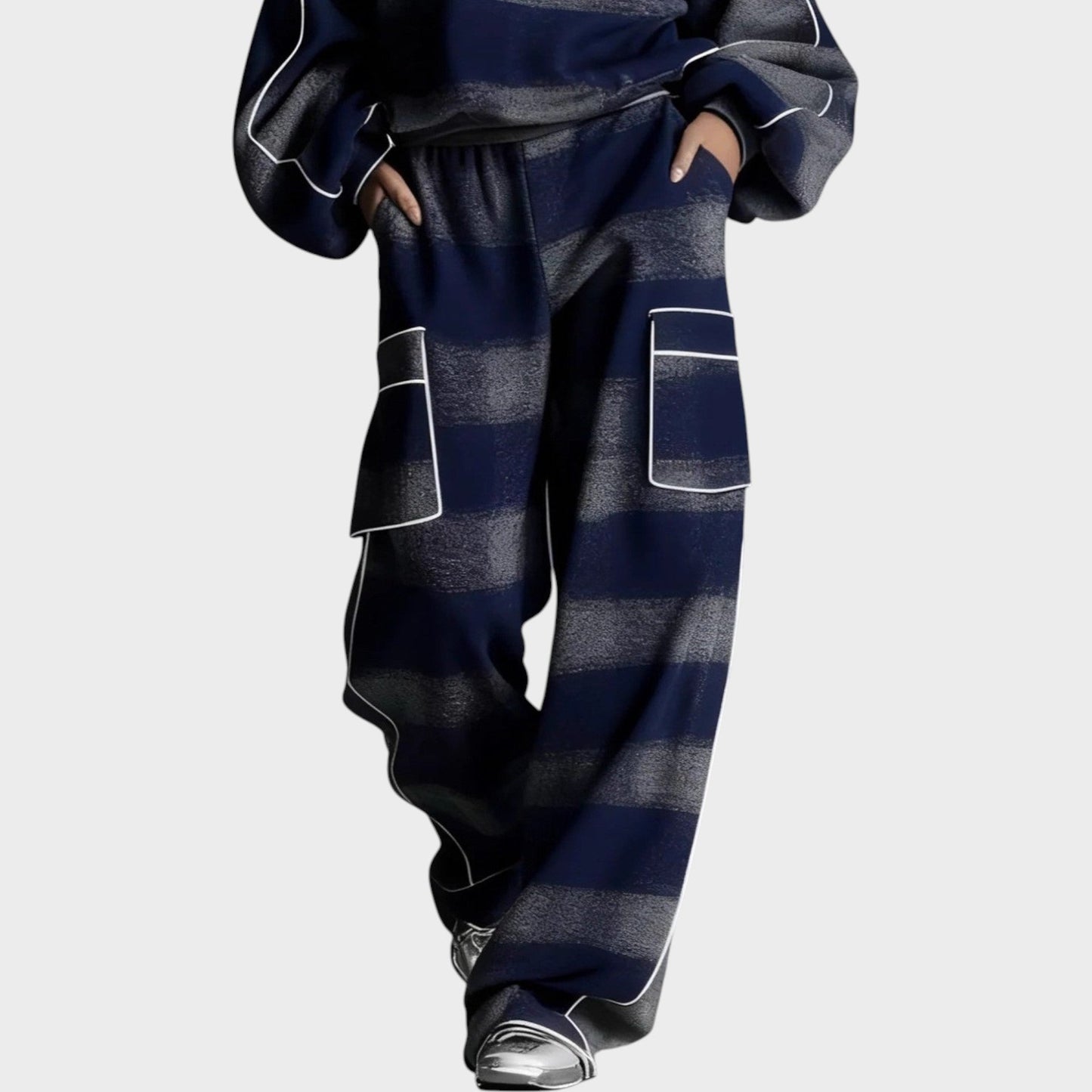 Valéria | Conjunto de Jersey con Estampado Degradado y Pantalón de Corte Amplio para Mujer