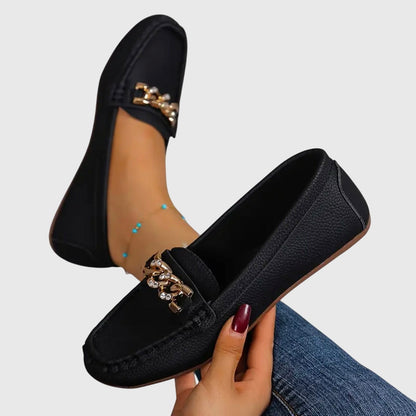 Loafers ortopédicos femeninos con plantilla acolchada y suela antideslizante, versátiles y confortables para caminar