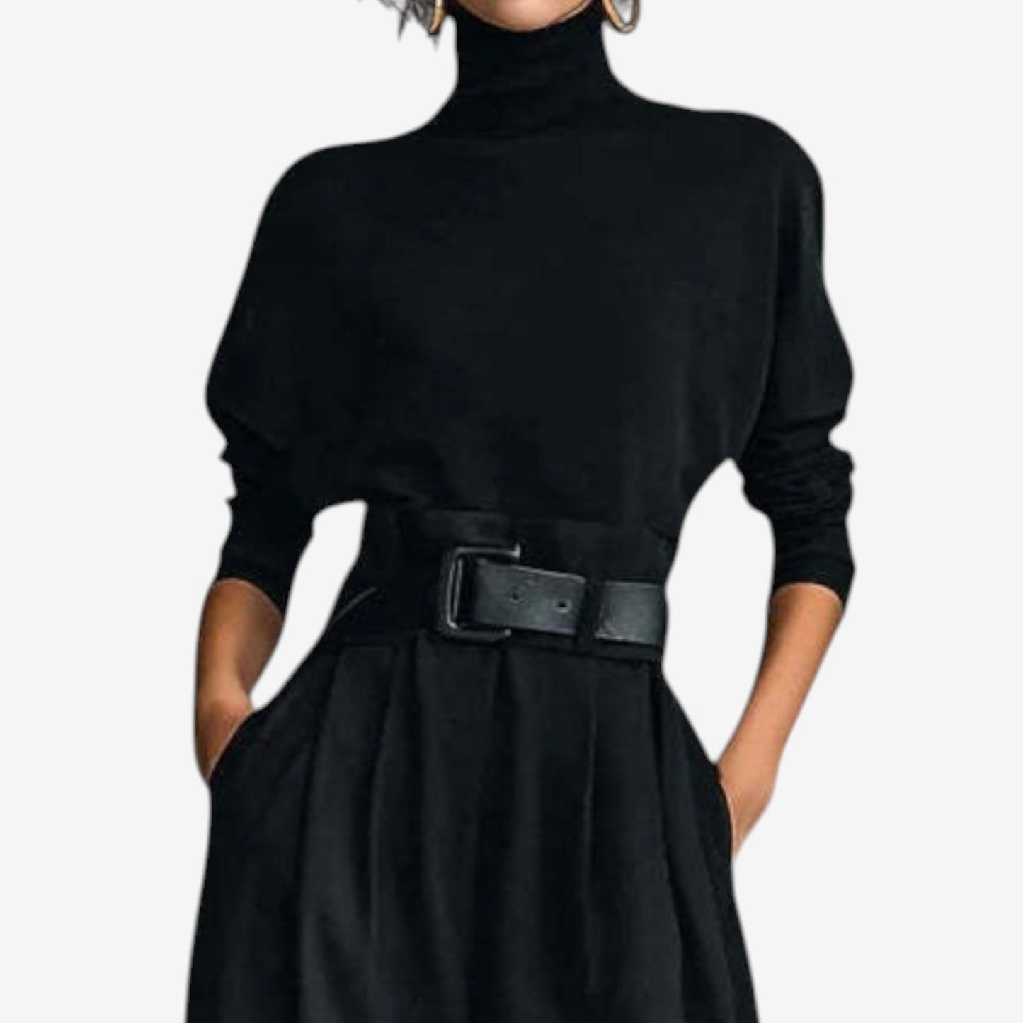 Dora | Mono de Punto de Cuello Alto con Pantalón Elegante para Mujer