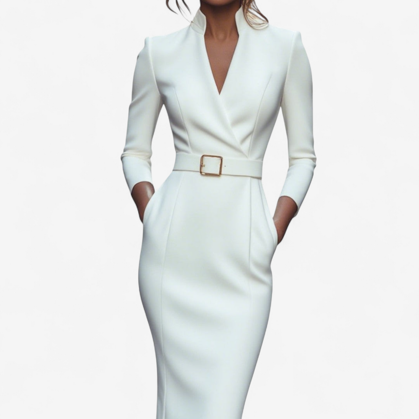 Abilene | Vestido Elegante con Cinturón para Mujer