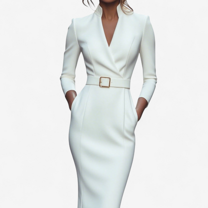 Abilene | Vestido Elegante con Cinturón para Mujer