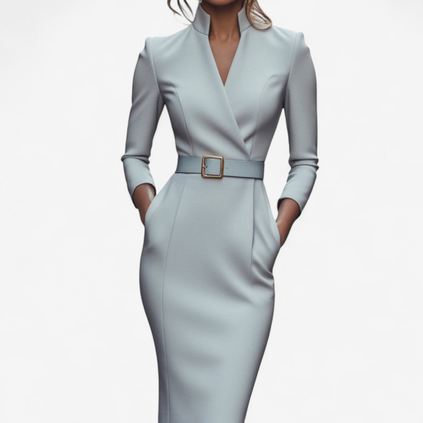 Abilene | Vestido Elegante con Cinturón para Mujer