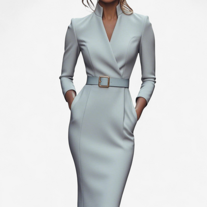 Abilene | Vestido Elegante con Cinturón para Mujer
