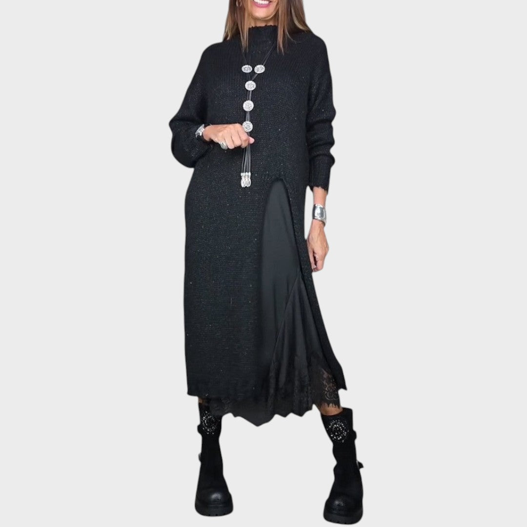 Jov | Conjunto de Jersey y Vestido Estilo Lencería Elegante