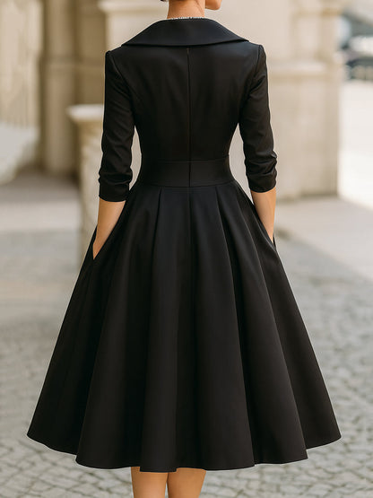 Vestido Midi Elegante Para Mujer - Sofisticado Y Versátil