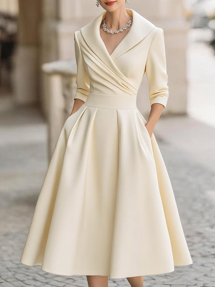 Vestido Midi Elegante Para Mujer - Sofisticado Y Versátil
