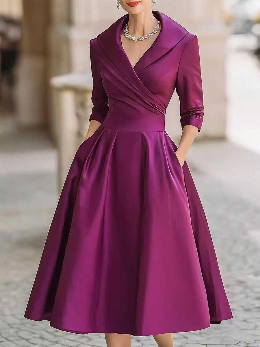 Vestido Midi Elegante Para Mujer - Sofisticado Y Versátil