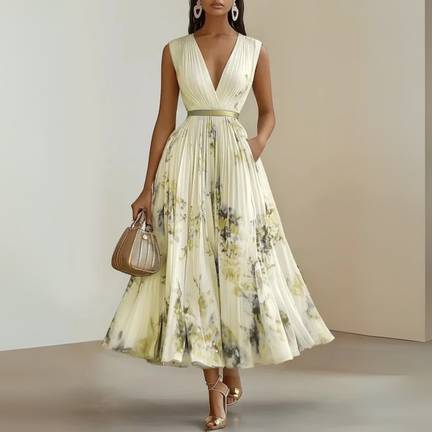 Vestido Maxi Sin Mangas Fluido Para Mujer - Perfecto Para Verano