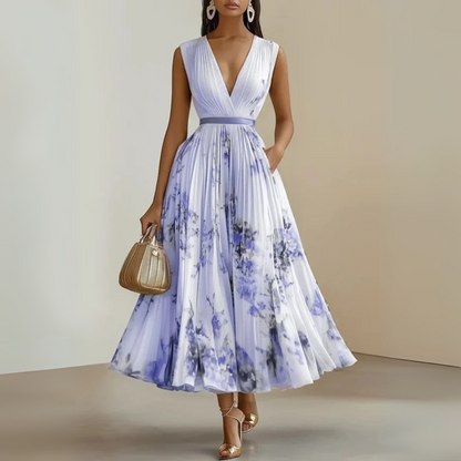 Vestido Maxi Sin Mangas Fluido Para Mujer - Perfecto Para Verano